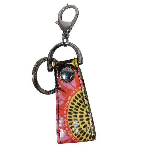 Vera Bradley Mandy Flower Shower Bag, Neoprene  Sleeve and Keychain Yellow Brown - Picture 2 of 13